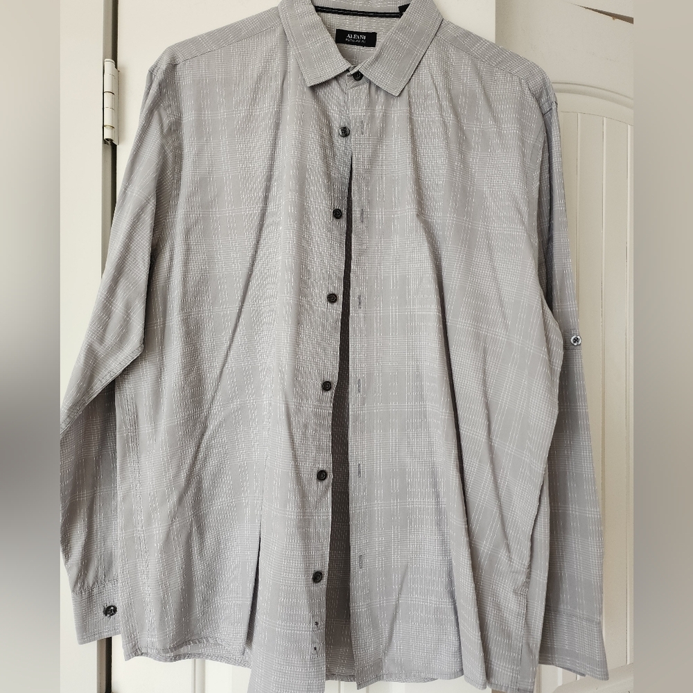 Alfani Mens Long Sleeve Casual Shirt